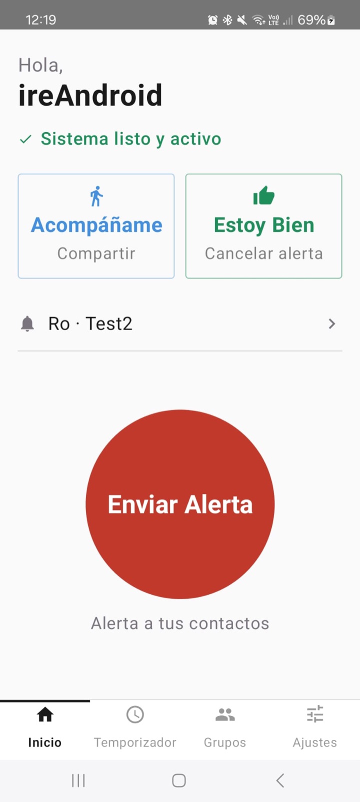 Pantalla principal de SafePress