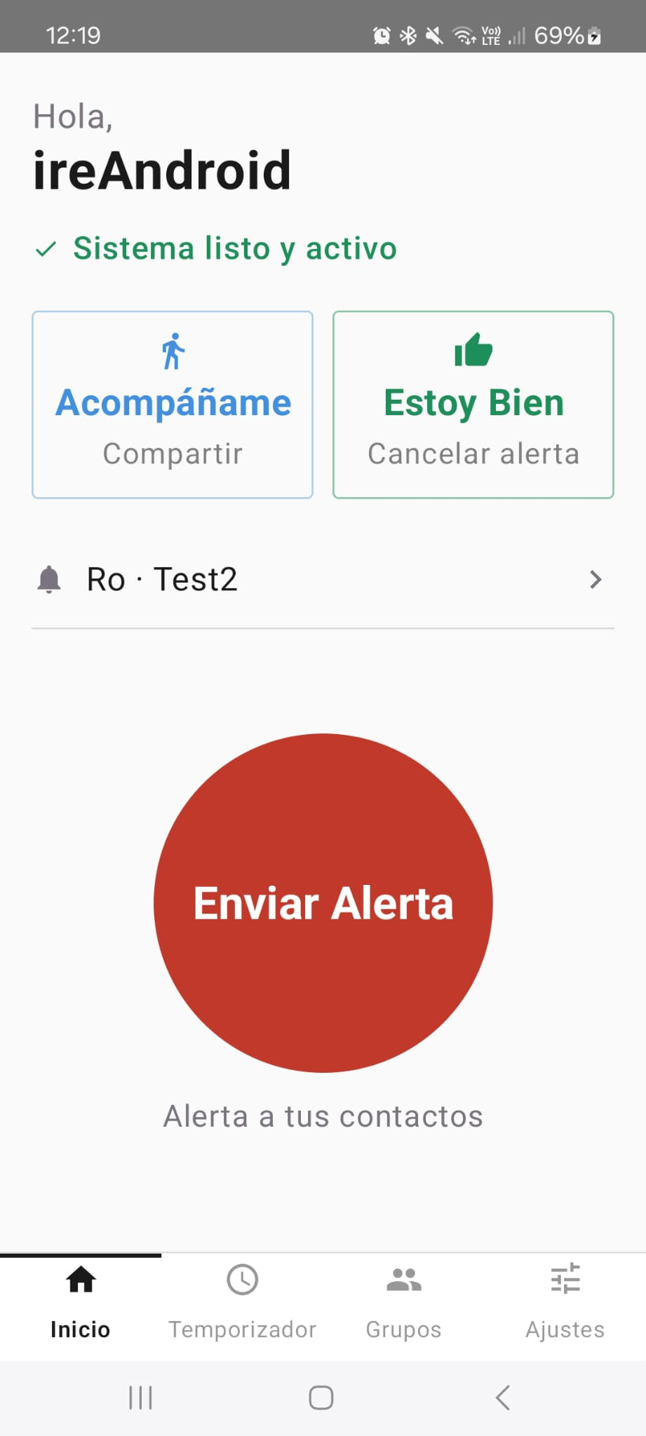 Pantalla principal de SafePress
